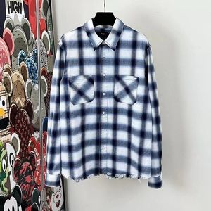 Amiri blue plaid shirt Trend
